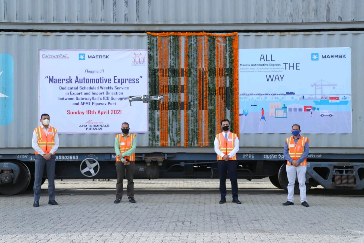 Gateway Rail flags off exclusive automotive express service for Maersk