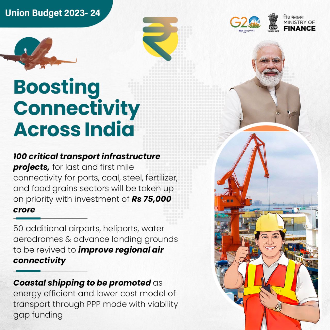 Infrastructure & Logistics gets a push in Union Budget 202324 India