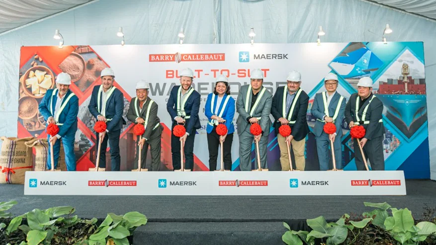 Maersk and Barry Callebaut enter into a long-term partnership with groundbreaking of a new cocoa bean warehouse in Malaysia