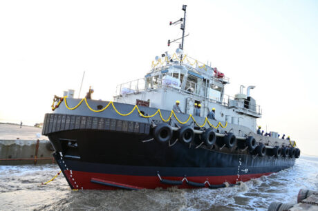 Indian Navy launches Third 25T Bollard Pull Tug 'Bajrang' at Shoft ...