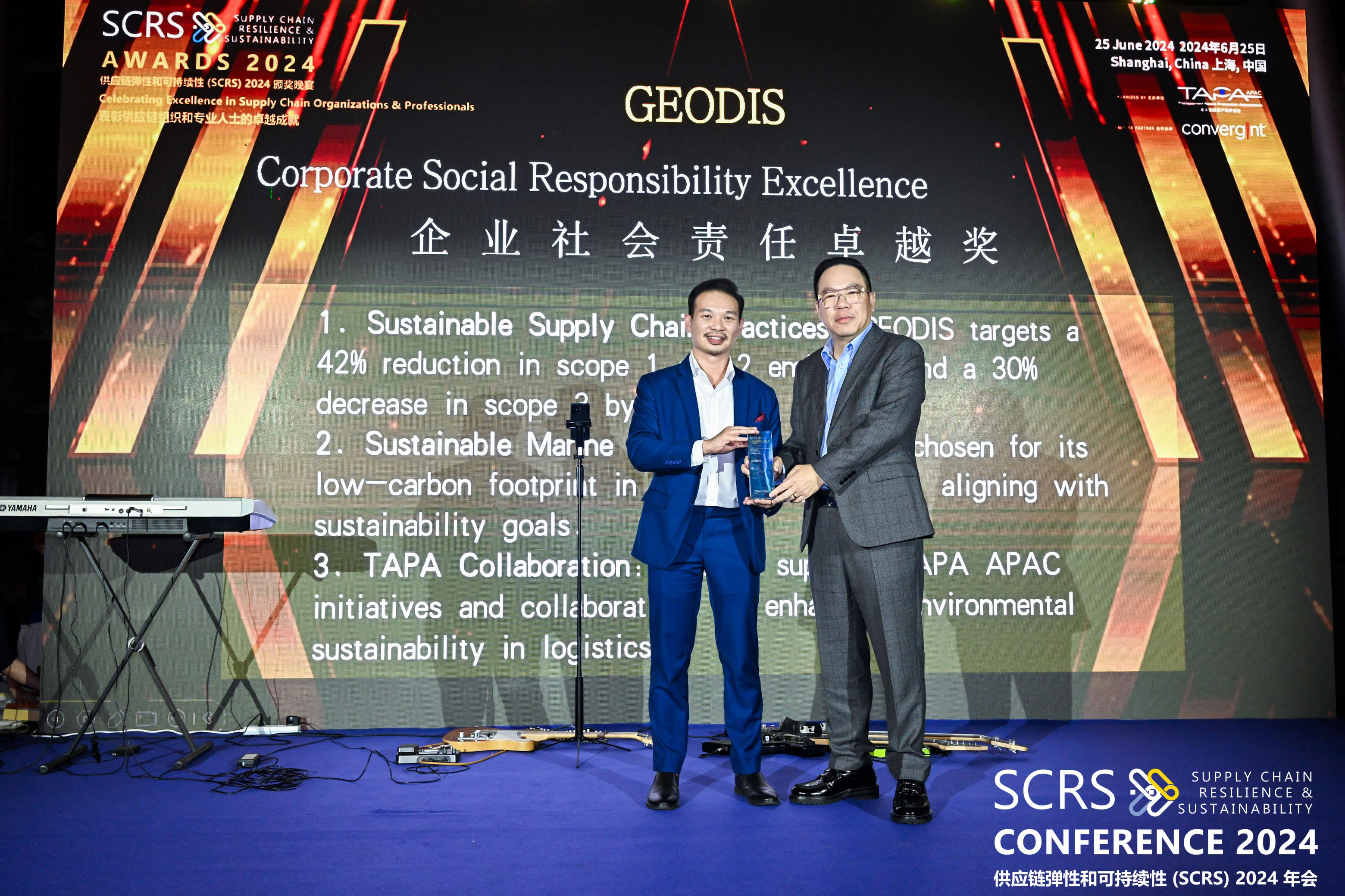 GEODIS receives the CSR Excellence Accolade at TAPA’s Supply Chain Resilience & Sustainability Award