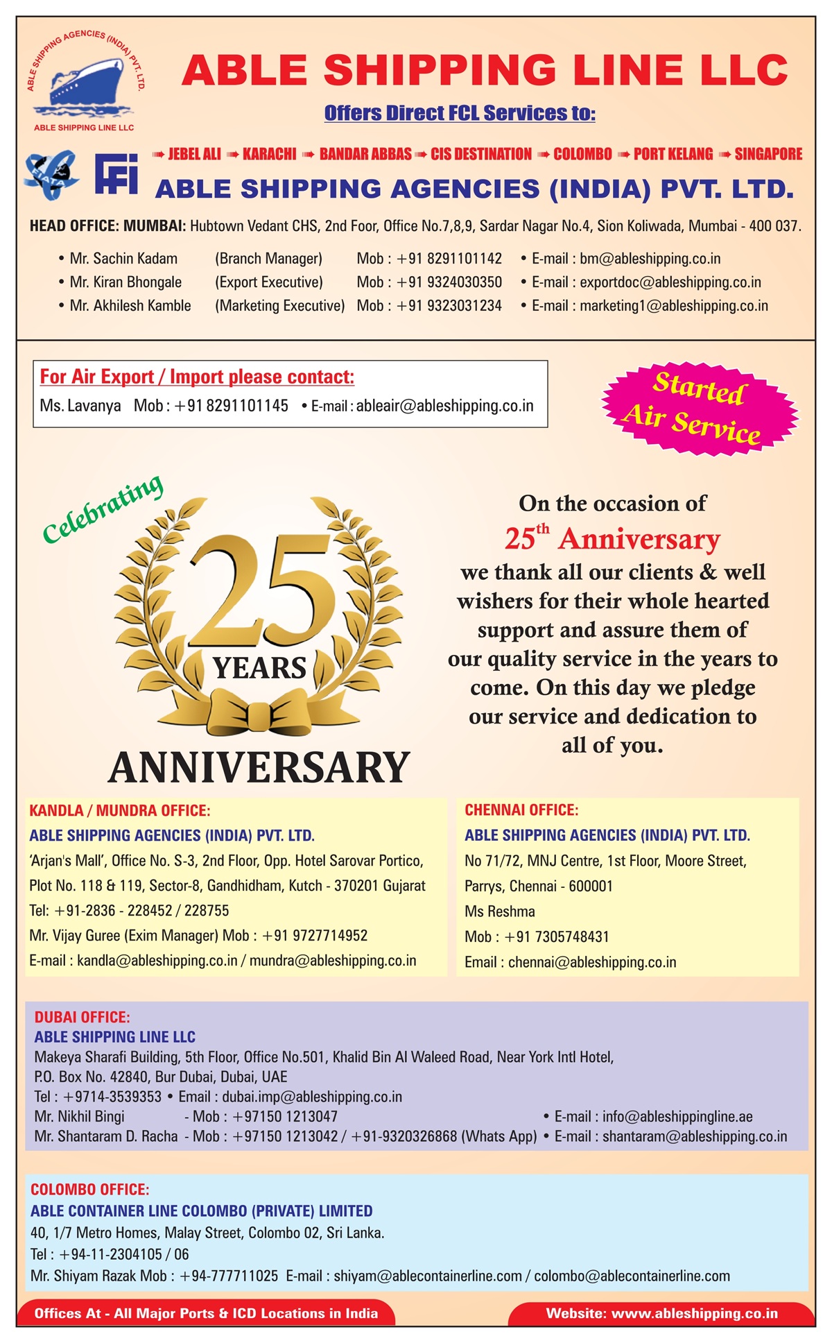 Able Shipping Agencies (India) Pvt. Ltd.