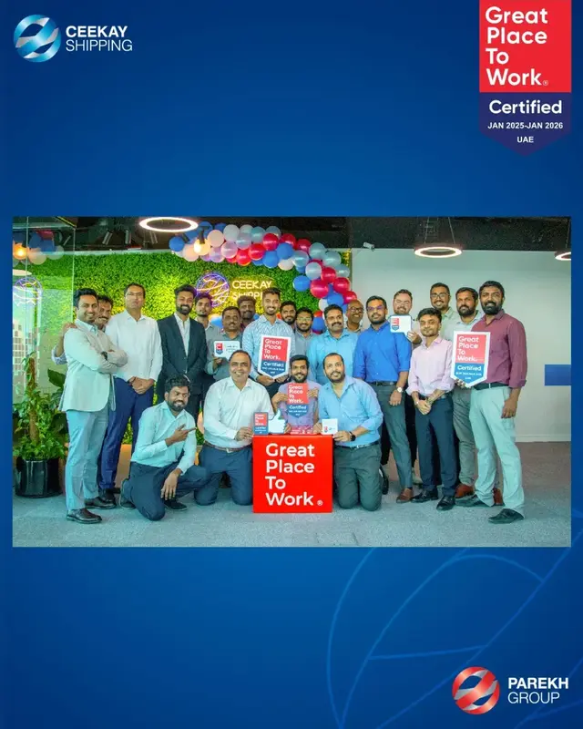 We are proud to be officially certified as a Great Place to Work This recognition shows our co 1 1 Ceekay Shipping Earns Great Place to Work® Certification, Reinforcing Its People-First Growth Strategy