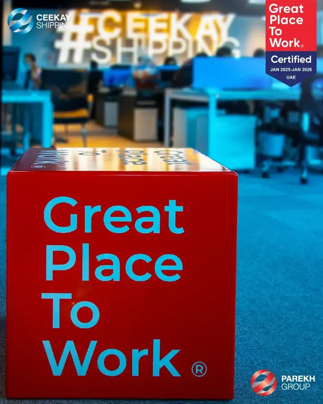 We are proud to be officially certified as a Great Place to Work This recognition shows our co 2 1 Ceekay Shipping Earns Great Place to Work® Certification, Reinforcing Its People-First Growth Strategy