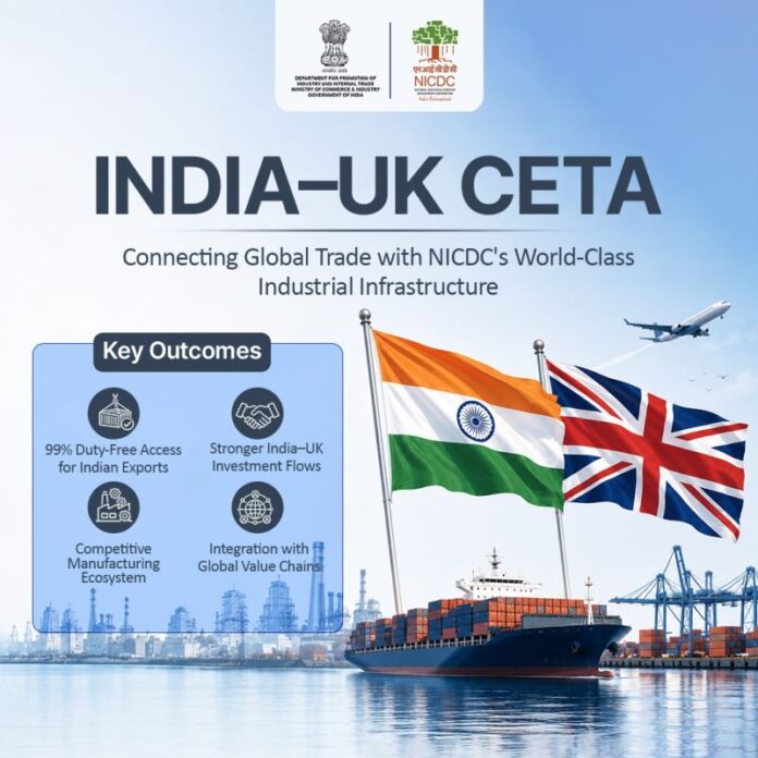India–UK CETA to accelerate industrial growth, investment and manufacturing: NICDC