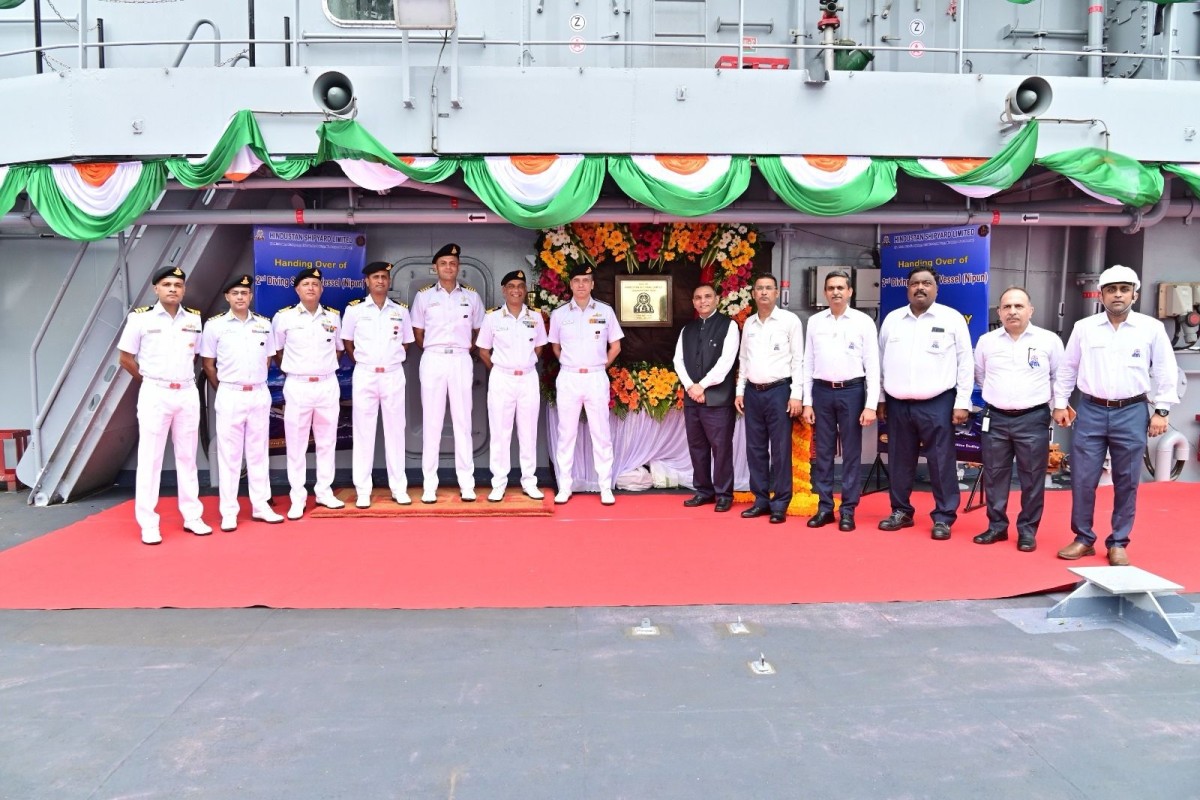 HSL delivers 'Nipun' diving support vessel to Indian Navy, strengthening India's underwater strategic capability 2 HSL delivers 'Nipun' diving support vessel to Indian Navy, strengthening India's underwater strategic capability 1785417782856 1 HSL delivers 'Nipun' diving support vessel to Indian Navy, strengthening India's underwater strategic capability