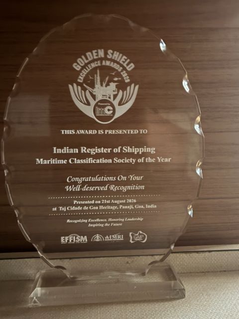 IRS honoured as “Maritime Classification Society of the Year” at IMC Golden Shield Excellence Awards 2026 2 IRS honoured as “Maritime Classification Society of the Year” at IMC Golden Shield Excellence Awards 2026 1787566436513 IRS honoured as “Maritime Classification Society of the Year” at IMC Golden Shield Excellence Awards 2026