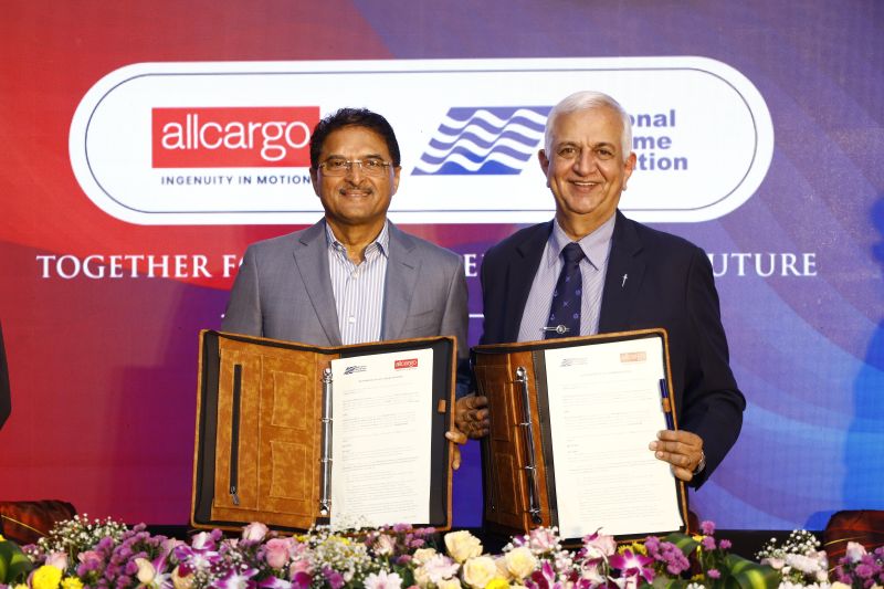 ALLCARG0 NMF MOU SIGN National Maritime Foundation and Allcargo Group sign MoU to advance maritime and logistics research
