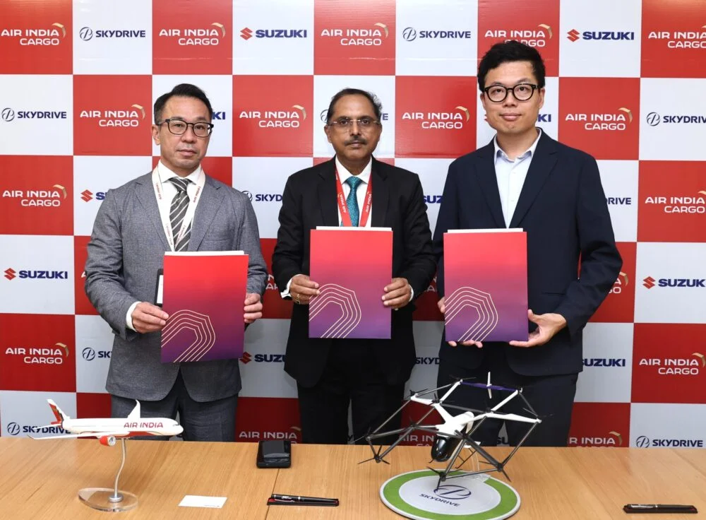 Air India SkyDrive and Suzuki sign MoU for Feasibility Study of Medical Air Logistics in India Signing Ceremony Air India, SkyDrive and Suzuki sign MoU for Feasibility Study of Medical Air Logistics in India