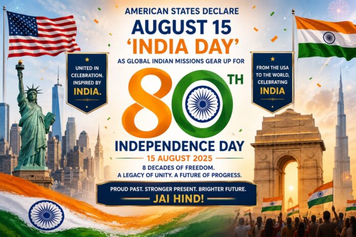 American states declare August 15 'India day' as global Indian missions gear up for '80th Independence Day'