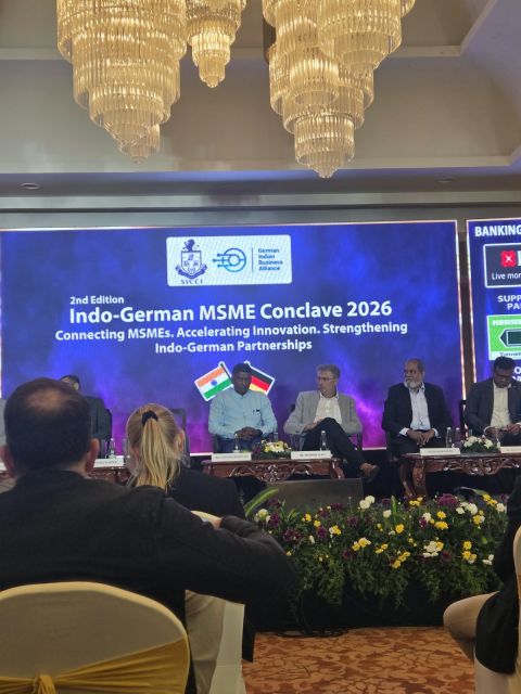 Indo-German Partnership Summit 2026: Tamil Nadu MSMEs urged to target European Markets through Sustainability and Mittelstand Collaboration 4 Indo-German Partnership Summit 2026: Tamil Nadu MSMEs urged to target European Markets through Sustainability and Mittelstand Collaboration Indo German MSME Conclave 2026 1 Indo-German Partnership Summit 2026: Tamil Nadu MSMEs urged to target European Markets through Sustainability and Mittelstand Collaboration