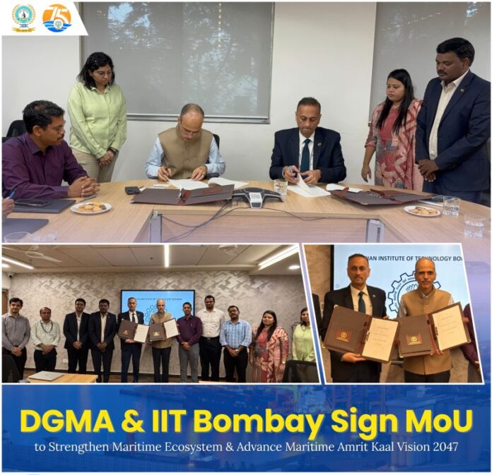 DGMA and IIT Bombay sign landmark MoU to strengthen India’s Shipbuilding Ecosystem