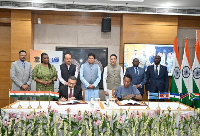 India and the SACU sign ToR for negotiations towards a Preferential Trade Agreement