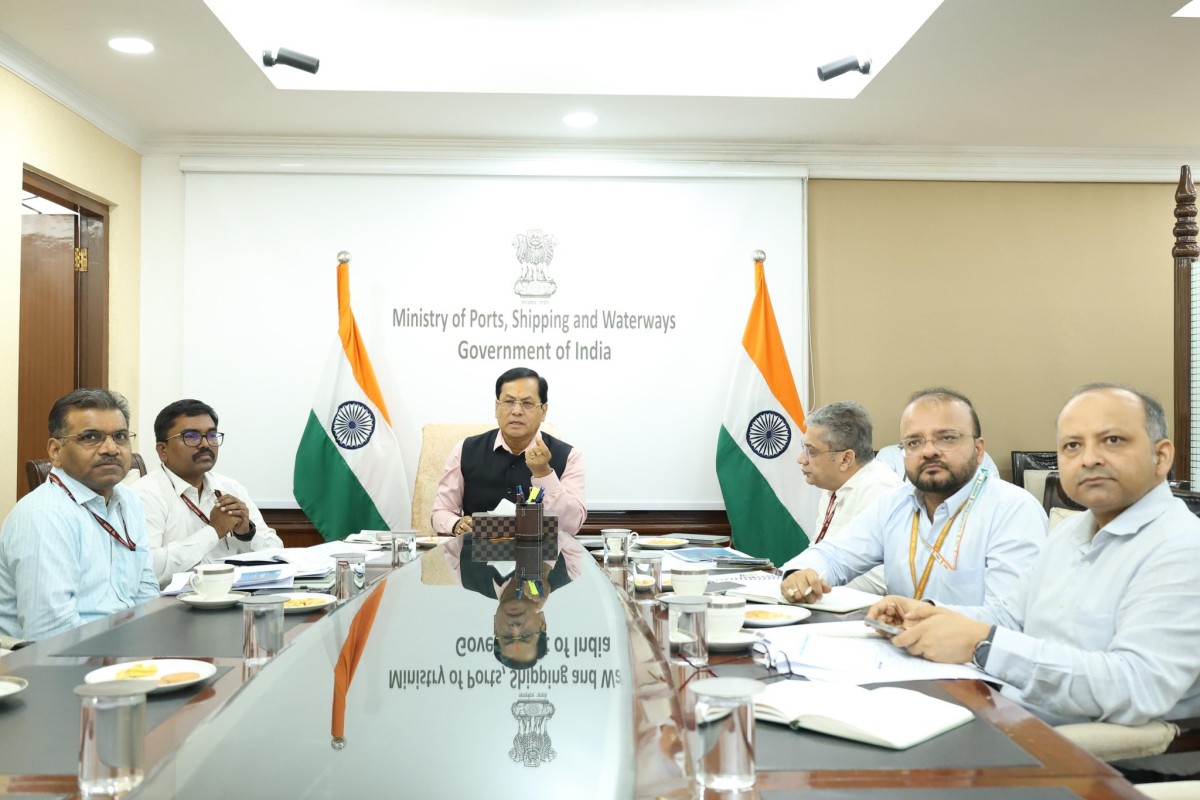 sonowal review meeting mopsw Sarbananda Sonowal reviews safety, security and welfare of Indian seafarers amid evolving global developments
