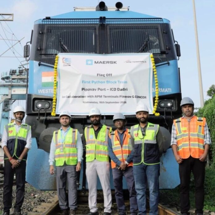 APM Terminals Pipavav flags off first double-stack Python Block Rake to ...