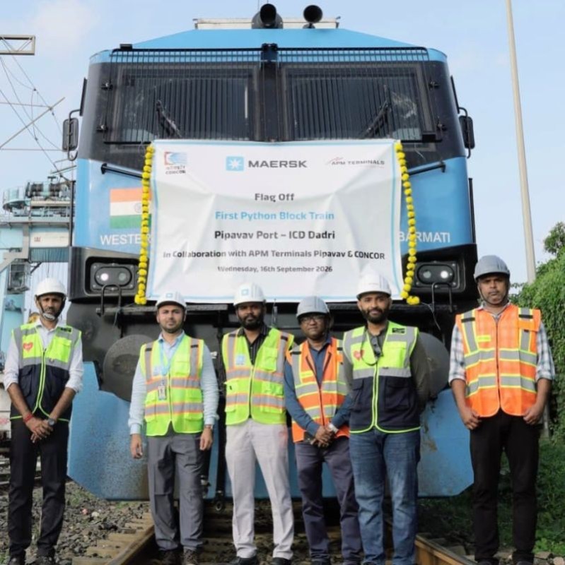 APM Terminals Pipavav flags off first double-stack Python Block Rake to ICD Dadri 1 APM Terminals Pipavav flags off first double-stack Python Block Rake to ICD Dadri MAERSK ICD DADRI APM Terminals Pipavav flags off first double-stack Python Block Rake to ICD Dadri