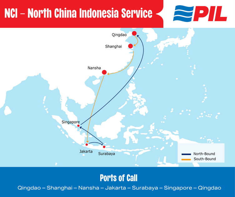 PIL expands Intra-Asia network with two new services linking China, Indonesia and Malaysia 1 PIL expands Intra-Asia network with two new services linking China, Indonesia and Malaysia NCI North China Indonesia Service 170926 1 PIL expands Intra-Asia network with two new services linking China, Indonesia and Malaysia