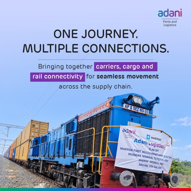 Adani Logistics flags off Maersk’s first multi-carrier import block train from Mundra to ICD Patli 1 Adani Logistics flags off Maersk’s first multi-carrier import block train from Mundra to ICD Patli adani logistics icd 1 Adani Logistics flags off Maersk’s first multi-carrier import block train from Mundra to ICD Patli