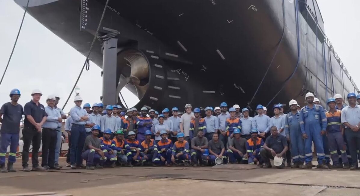 image 1 1 Chowgule & Company successfully launches Fifth 6,000 DWT Multi-Purpose Vessel ‘SKRETTING HILDE’ at Goa Shipyard