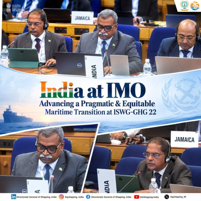 India advocates practical and equitable pathway for shipping decarbonisation at IMO ISWG-GHG 22