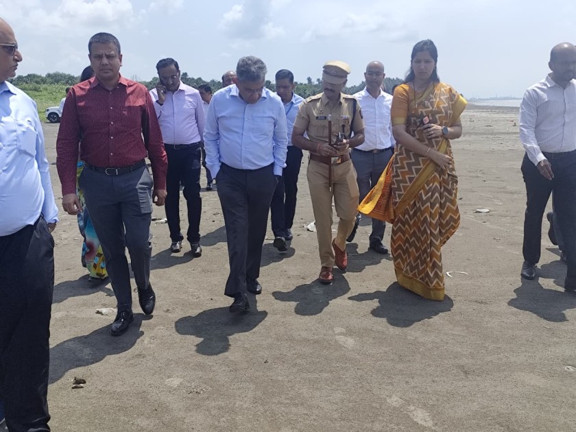 vppl jnpa 1 Shipping Secretary reviews on-ground progress of Vadhvan Port development; interacts with stakeholders