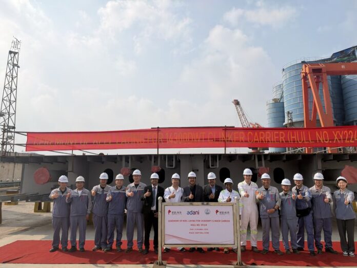 Indian Register of Shipping attends Keel Laying Ceremony for 14,300 DWT Clinker Carrier for Adani Group Company