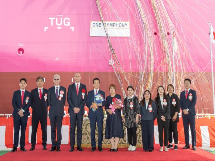 Ocean Network Express names new 14,000-TEU container vessel ‘ONE SYMPHONY’ in Japan