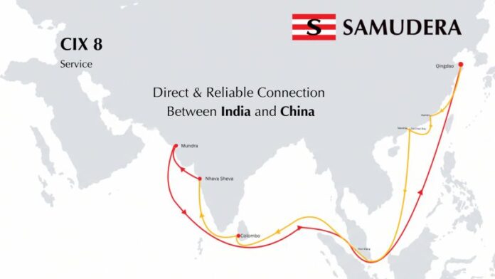 Samudera Shipping introduces CIX 8 Service, strengthening India–China Container Connectivity